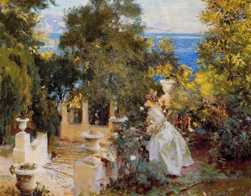 Un jardin à Corfou John Singer Sargent Peinture à l'huile